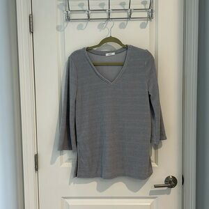 Grey Quarter Sleeve Sweater